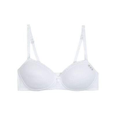 Girl's two pack cotton mould bra